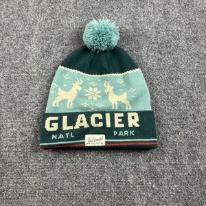 The Landmark Project Green/Blue Knit Winter Beanie Glacier National Park OSFM